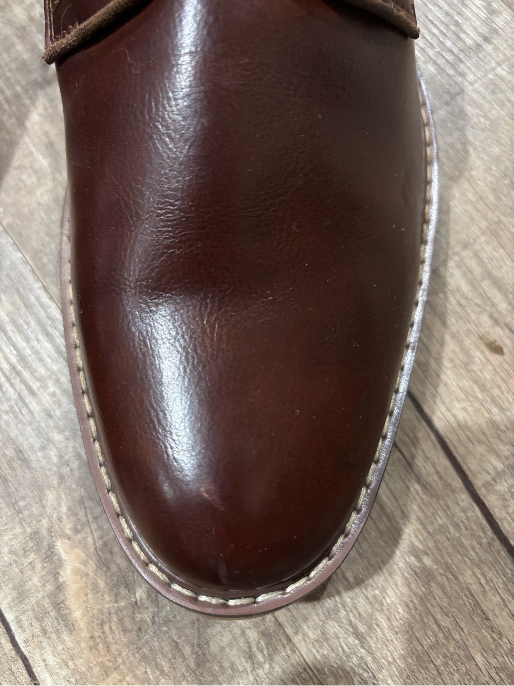 Steve Madden Brown Leather Lace-Up Oxford Shoes Men’s Size 9 - Picture 9 of 10